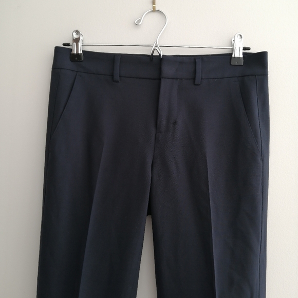 Vince Wool Tuxedo Stripe Slim Navy Trouser Pants 2 - Picture 4 of 16